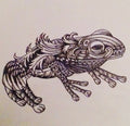Doodle Frog A4 Hand finished Limited Edition print